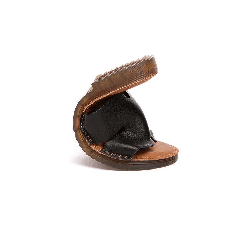Women Slides Leather Ultra Soft Woven Flat Clovey - Image 22