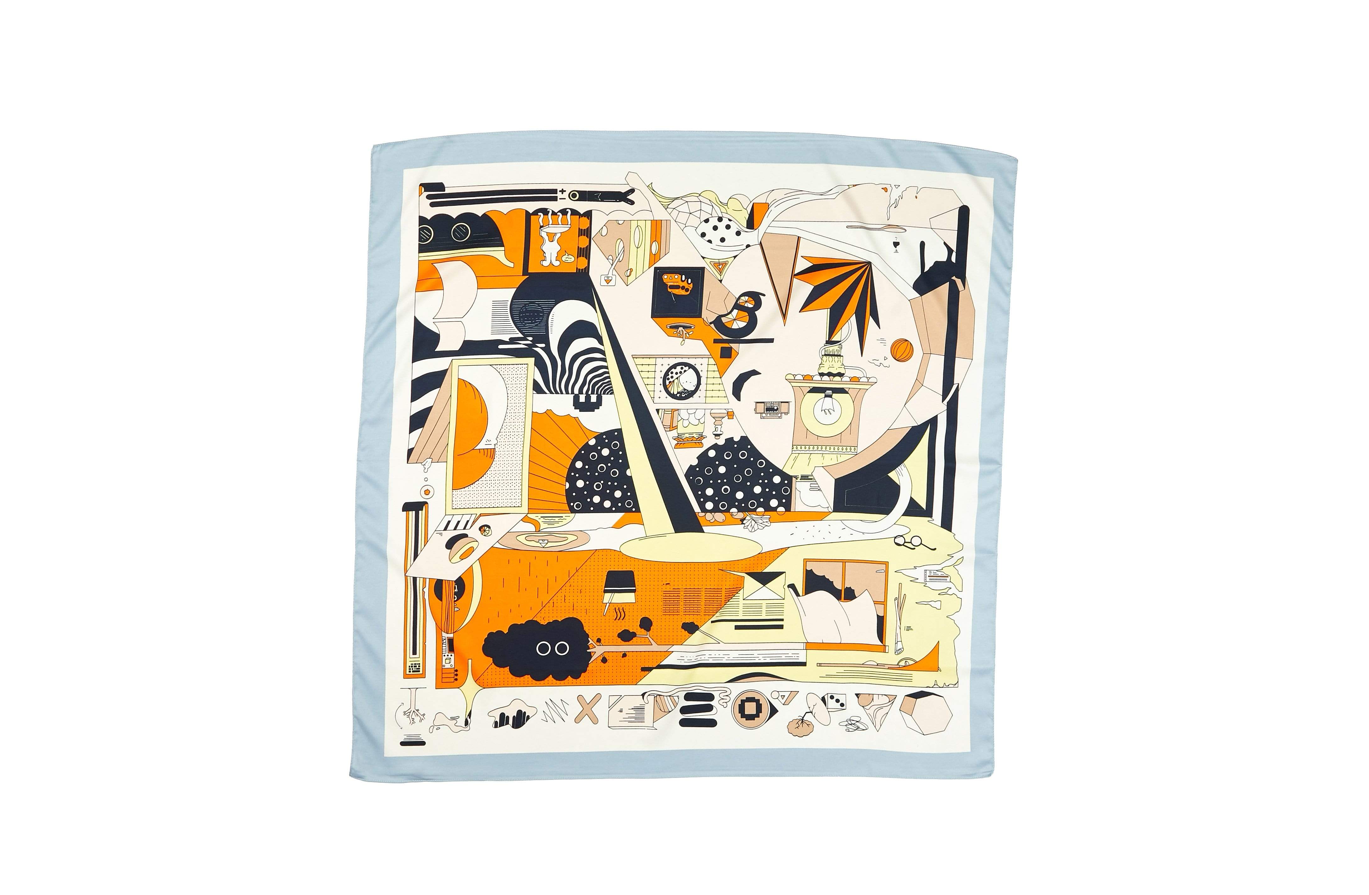 Women Square Silk Scarf - Image 14