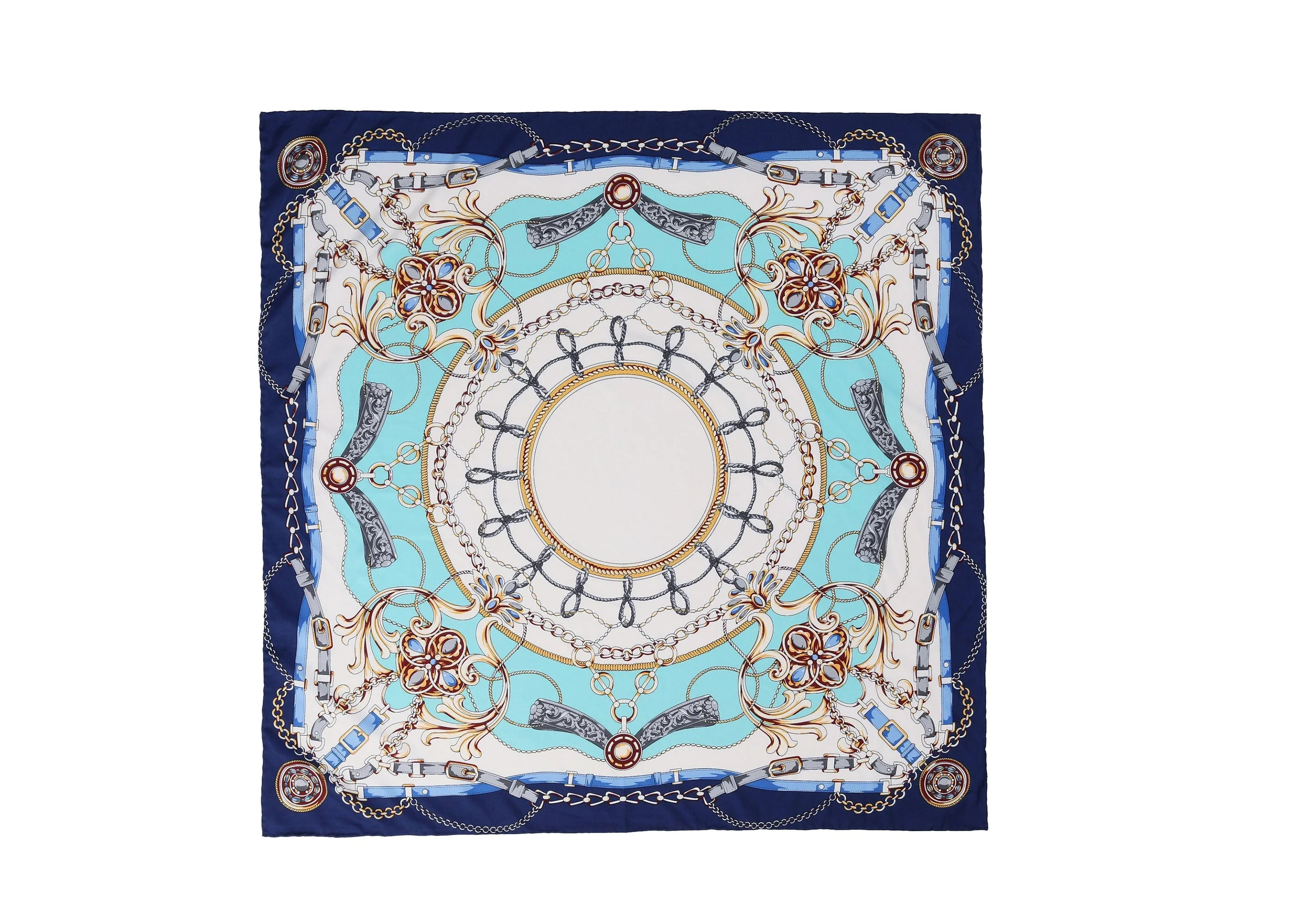 Women Square Silk Scarf - Image 25