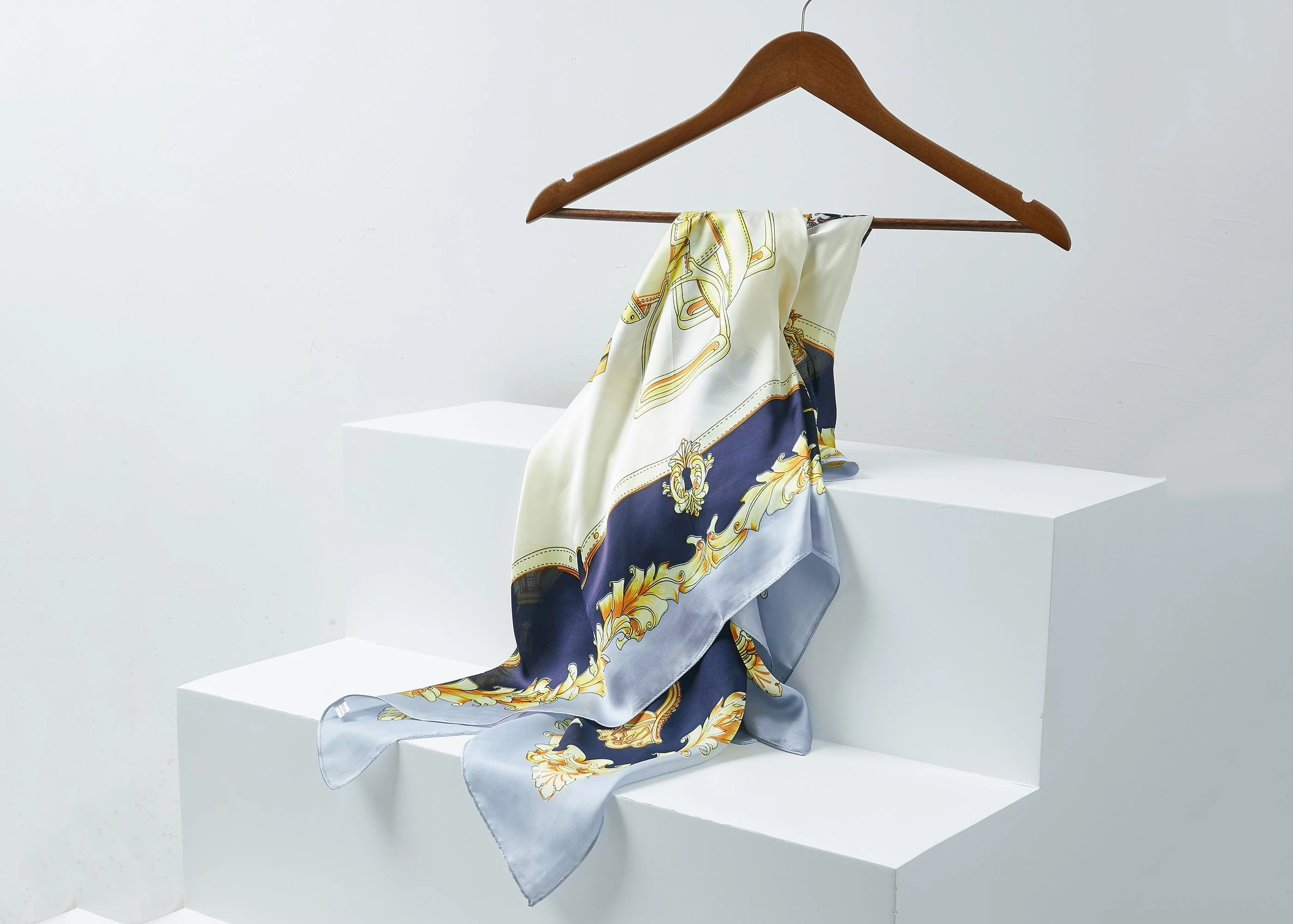 Women Square Silk Scarf - Image 3