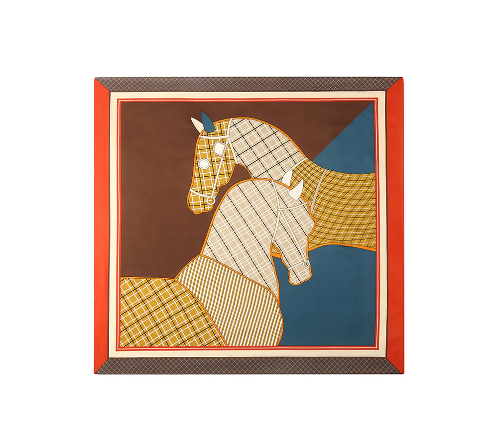 Women Square Silk Scarf - Image 43