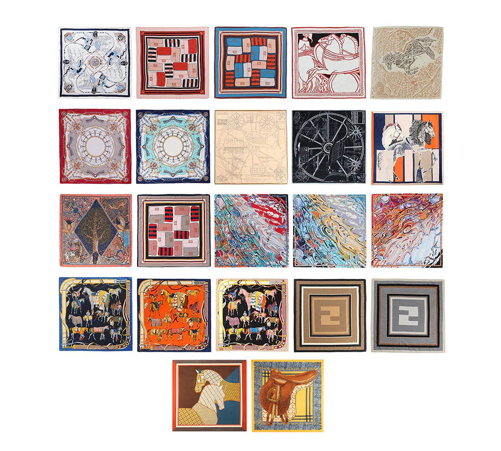 Women Square Silk Scarf - Image 5
