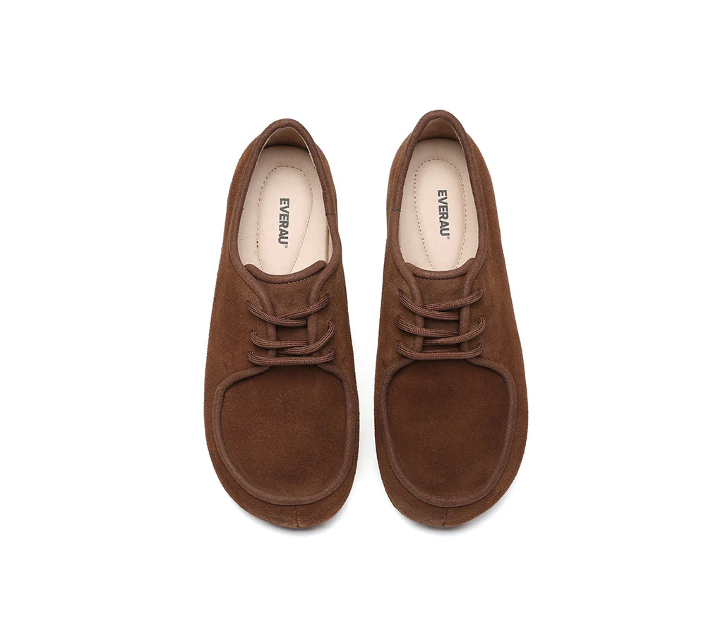Women Suede Leather Lace Up Casual Wallabee Brandon - Image 19