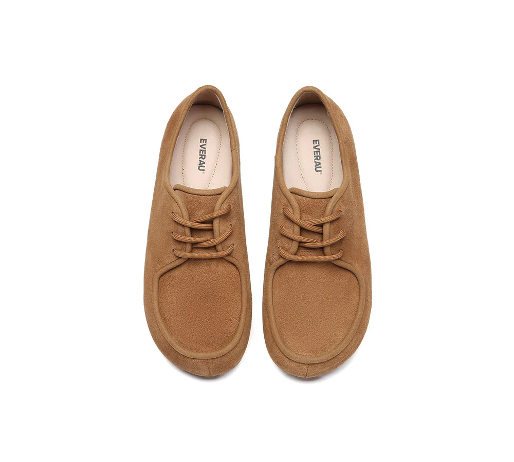 Women Suede Leather Lace Up Casual Wallabee Brandon - Image 7