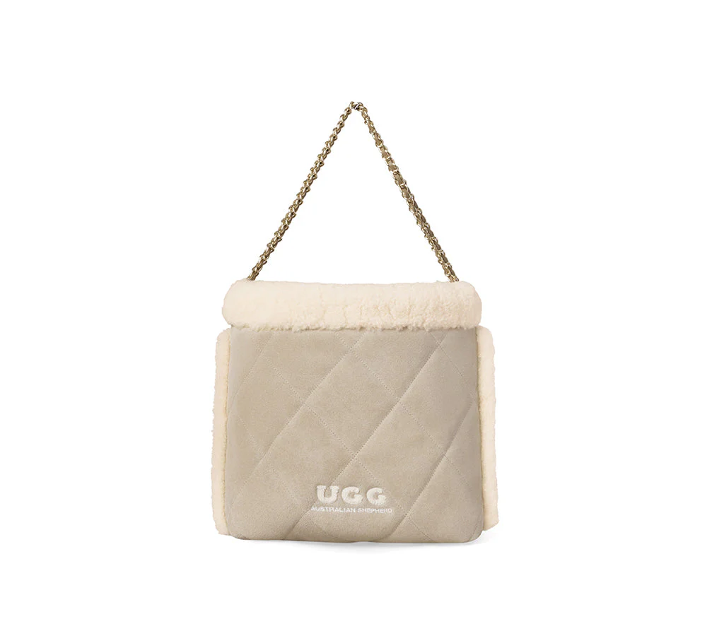 Women Suede Shearling Over Shoulder Tote Bag Diana - Image 10