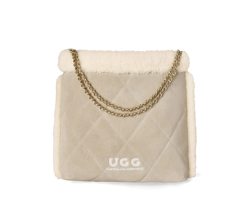 Women Suede Shearling Over Shoulder Tote Bag Diana - Image 13