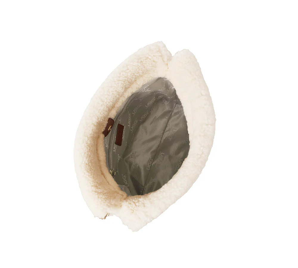 Women Suede Shearling Over Shoulder Tote Bag Diana - Image 15