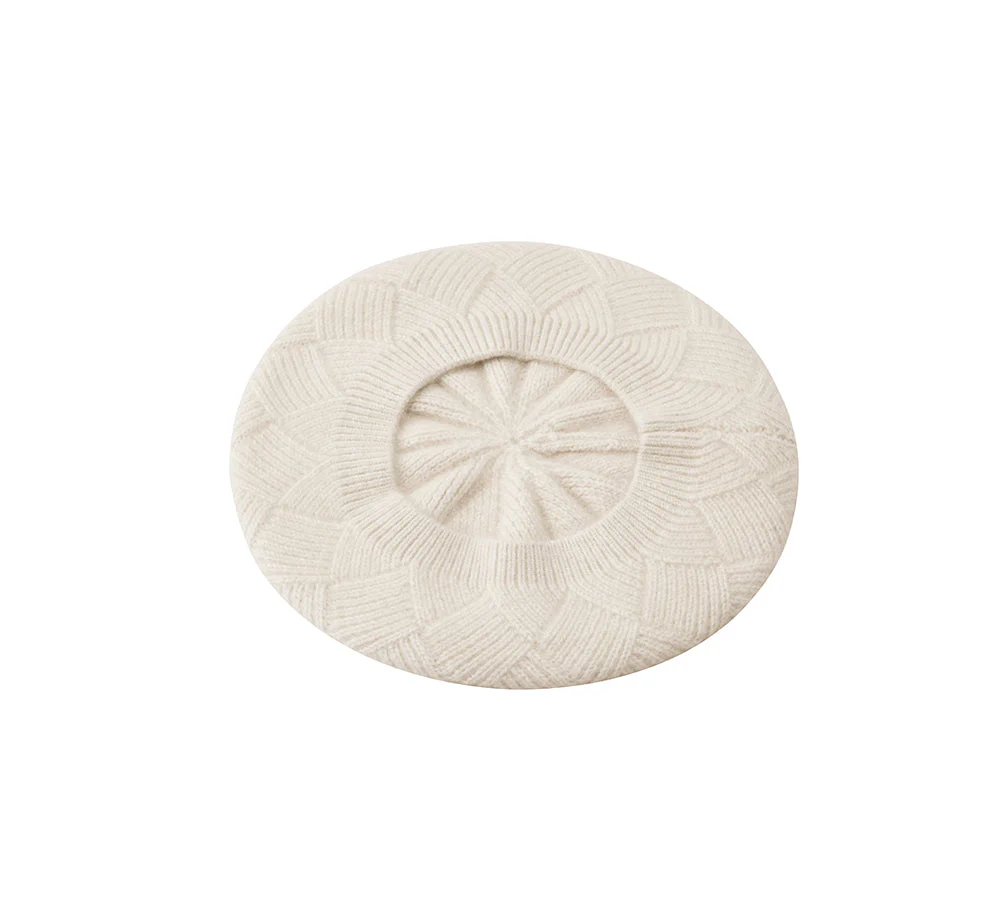 Wool Cashmere Blend Beret Hat Navine - Image 4