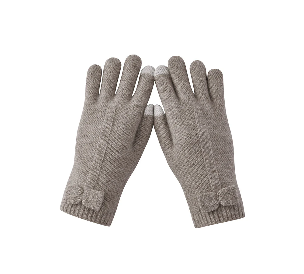 Wool Cashmere Blend Bow Touchscreen Glove Winory - Image 11