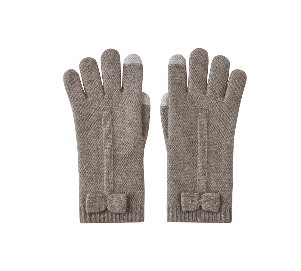Wool Cashmere Blend Bow Touchscreen Glove Winory - Image 9