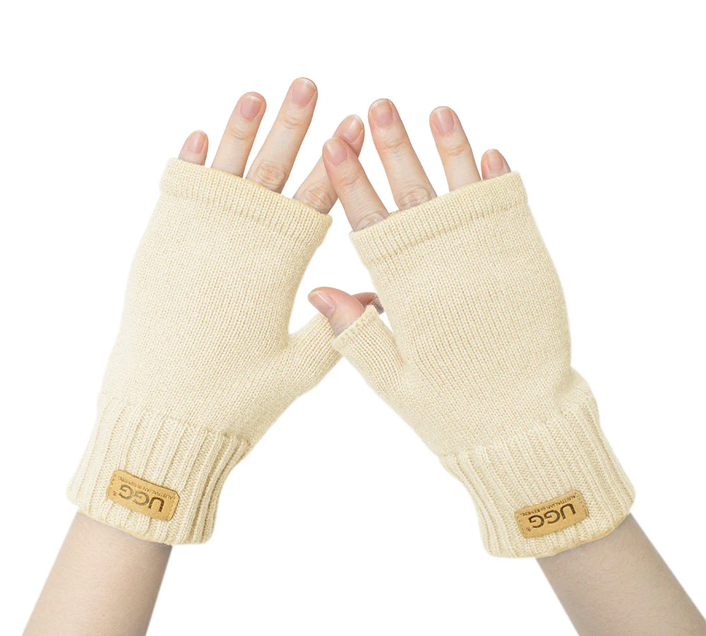 Wool Cashmere Blend Fingerless Gloves Palra - Image 10