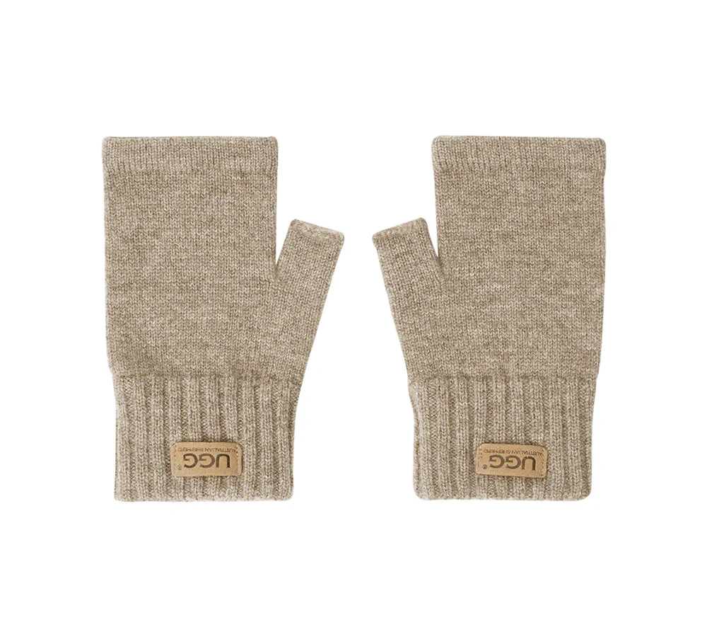 Wool Cashmere Blend Fingerless Gloves Palra - Image 14