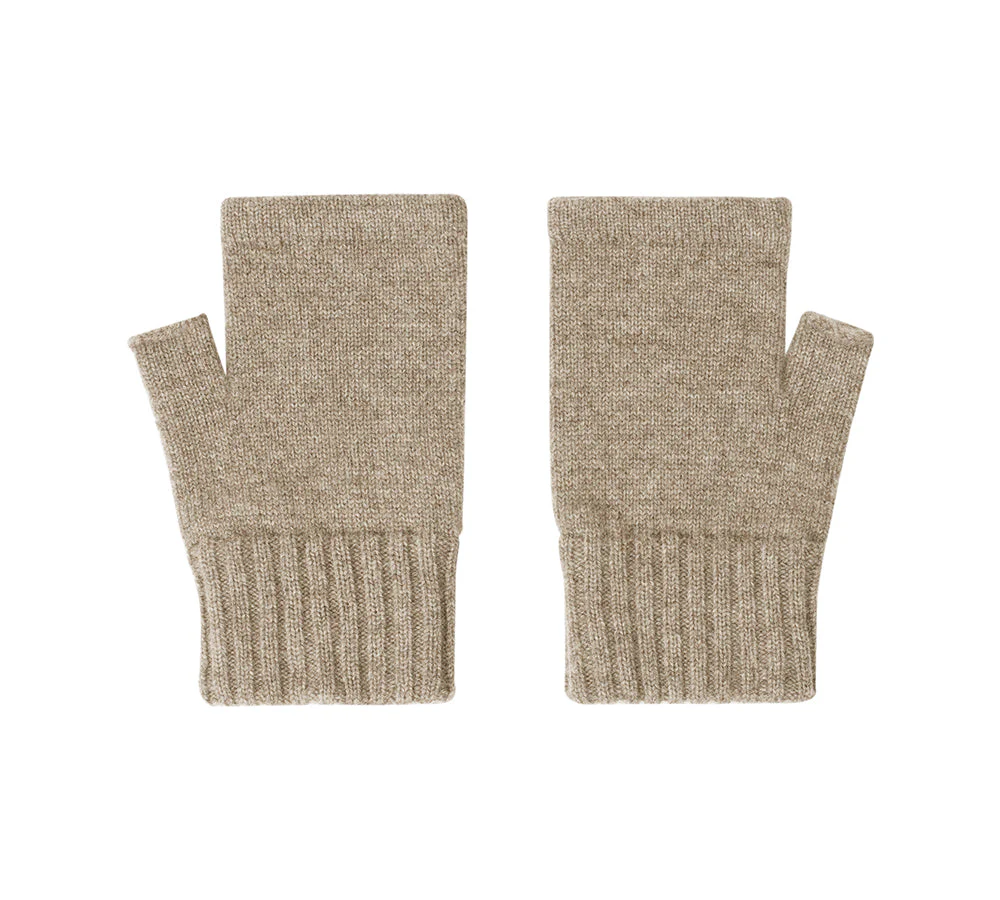 Wool Cashmere Blend Fingerless Gloves Palra - Image 15