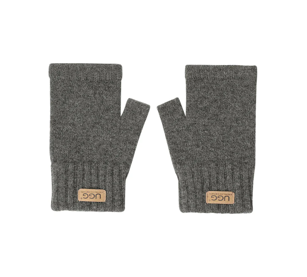 Wool Cashmere Blend Fingerless Gloves Palra - Image 20