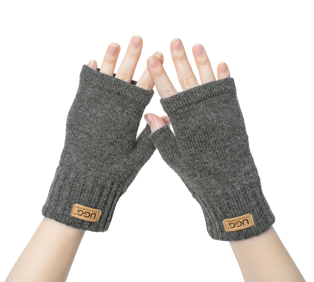 Wool Cashmere Blend Fingerless Gloves Palra - Image 22