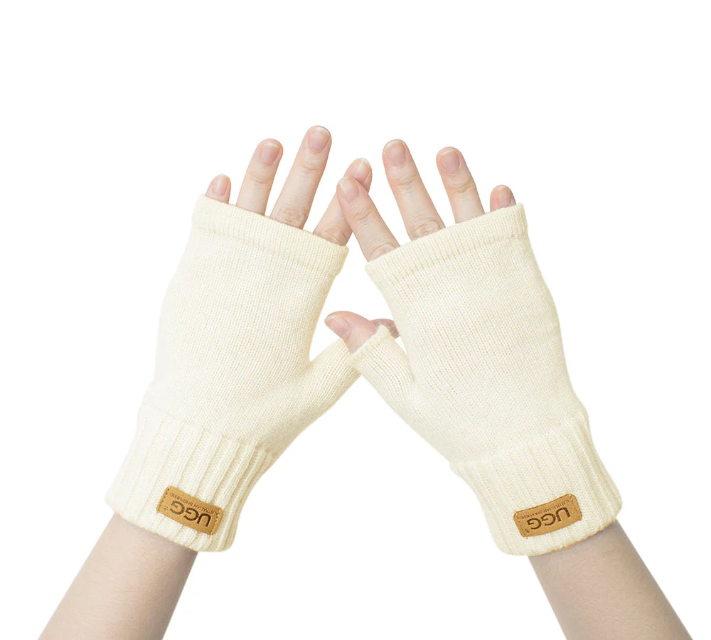 Wool Cashmere Blend Fingerless Gloves Palra - Image 4