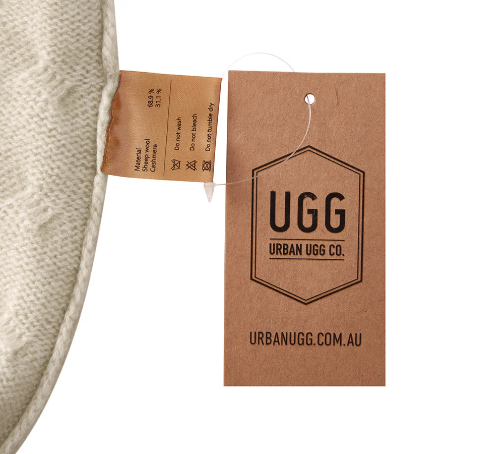 Wool Cashmere Blend Pom Pom Beanie Taffie - Image 9